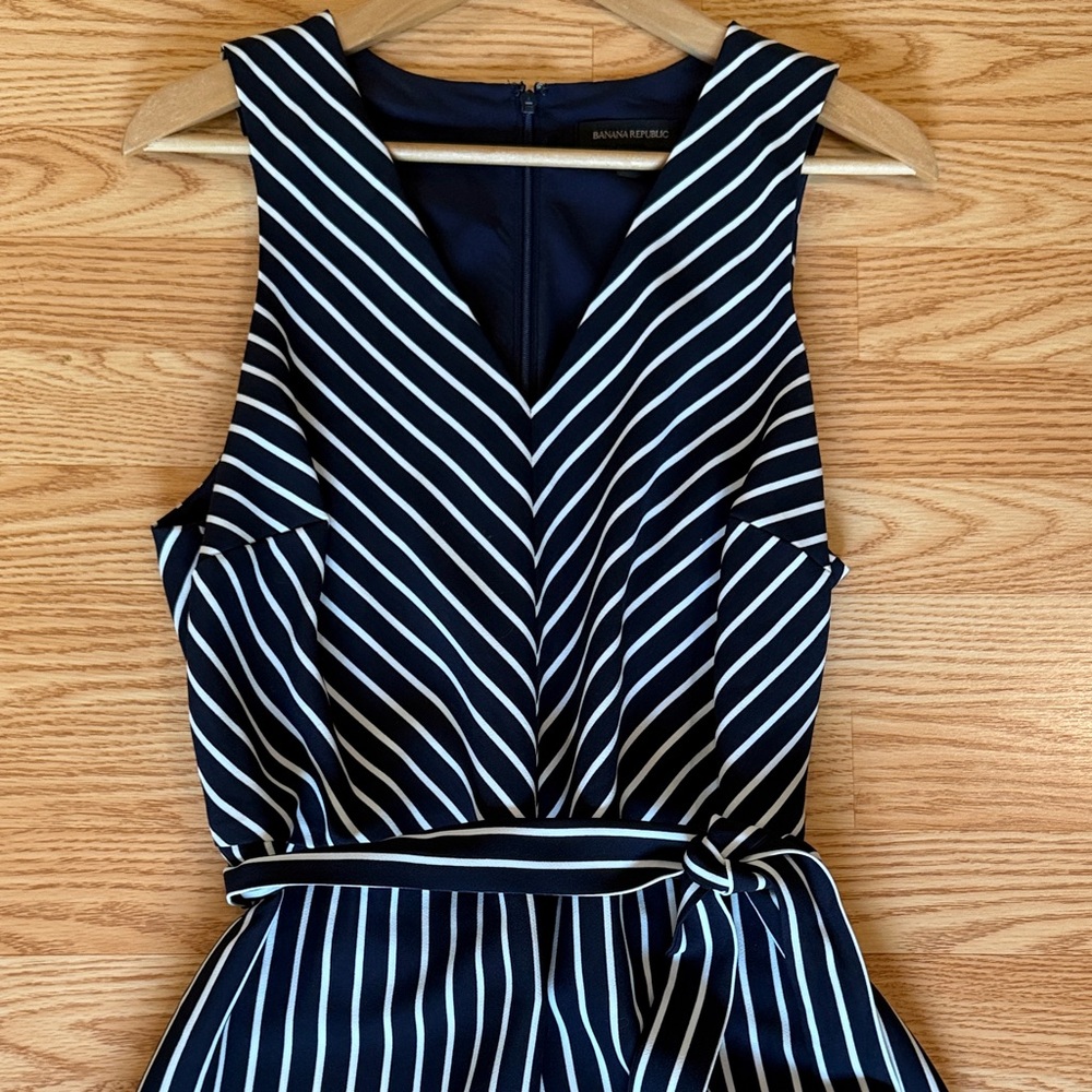 Banana Republic Navy and White Striped Dress - Picture 3 of 3